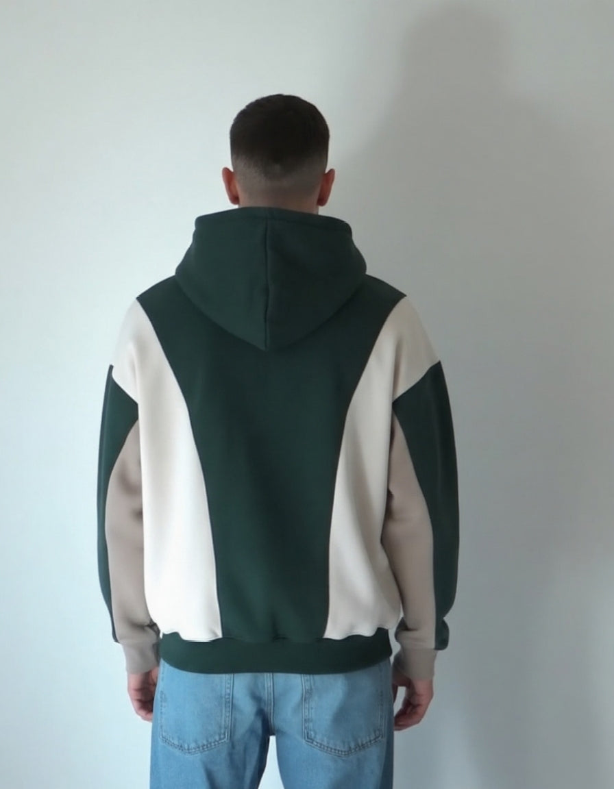 Green - White Hoodie